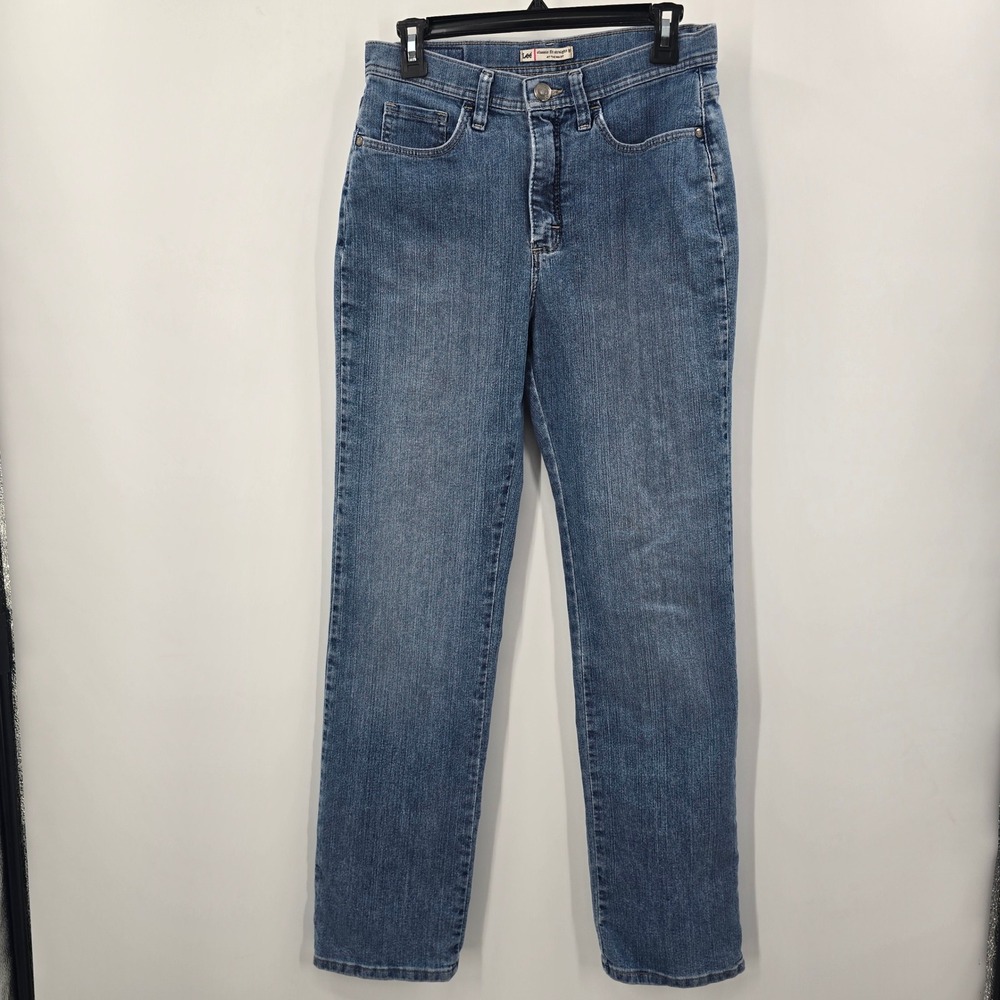 Lee Classic Fit Jeans Womens 6 Straight Leg Jeans Medium Blue Denim
